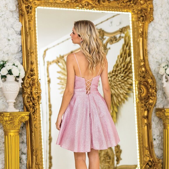 New Sleeveless A-Line Cocktail Dress w/ Sweetheart Neck & Boned Bodice DQ 3407 - Picture 6 of 8